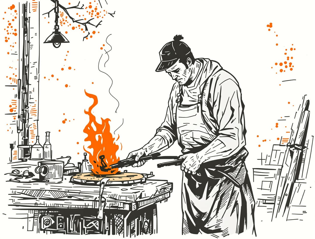 A quiet blacksmith